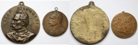 Medal Józef Piłsudski, 10. rocznica Wojny Polsko-Bolszewickiej 1930 r. i Medalion lany, zestaw (2szt)