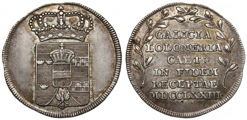 Galicja i Lodomeria, Żeton Przyłączenie do Cesarstwa Austriackiego 1773 Żeton wy...