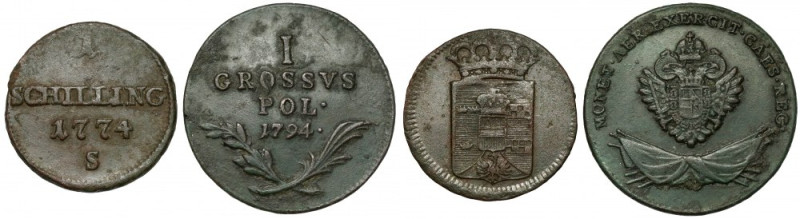 Szeląg Smolnik 1774 i 1 grosz 1794 Galicji i Lodomerii (2szt) Reference: Plage 1...