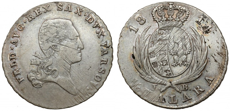 Księstwo Warszawskie, 1/6 talara 1814 IB Ostatnia złotówka Księstwa Warszawskieg...