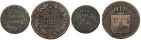 Powstanie Listopadowe 3 i 10 groszy 1831 (2szt)
