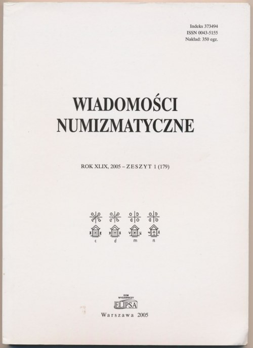 Wiadomości numizmatyczne 2005/1 

More photos and full item description availa...