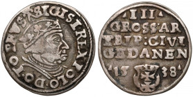 Zygmunt I Stary, Trojak Gdańsk 1538