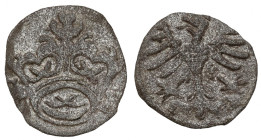 Zygmunt I Stary, Denar Kraków bez daty (1527-29) - SP i szable R2