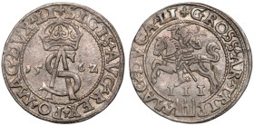 Zygmunt II August, Trojak Wilno 1562 - duża Pogoń - B.ŁADNY
