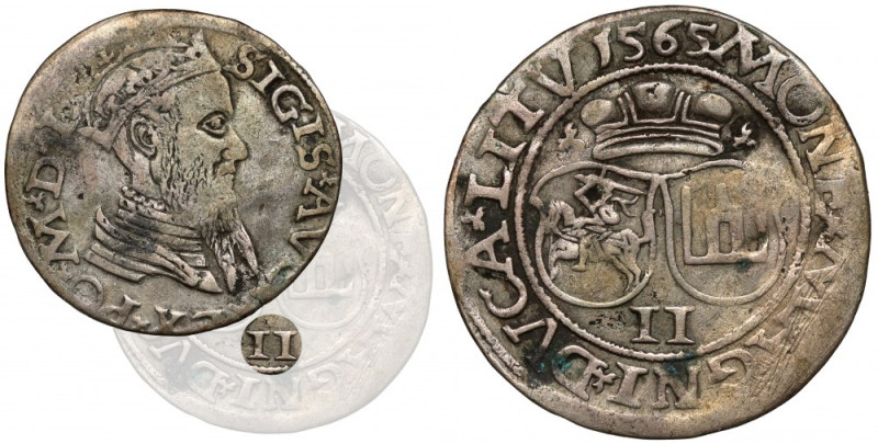 Zygmunt II August, Dwugrosz Wilno 1565 - b. rzadki Pierwszy dwugrosz Rzeczpospol...