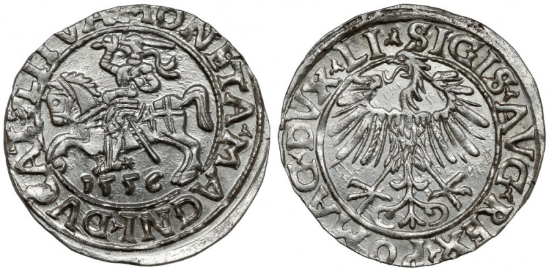 Zygmunt II August, Półgrosz Wilno 1556 Menniczy. Odmiana LI / LITVA.
Reference:...