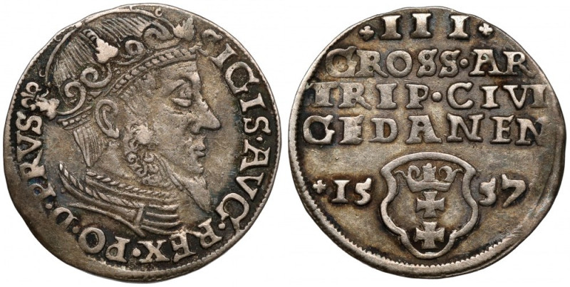 Zygmunt II August, Trojak Gdańsk 1557 Czasy Zygmunta II Augusta to okres rozkwit...