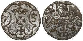 Bezkrólewie, Denar Gdańsk 1573 - 7 łuków - b.rzadki R6