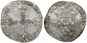 Henryk Walezy, 1/4 ecu (quart d'écu) 1580, La Rochelle
