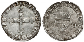 Henryk Walezy, 1/4 ecu (quart d'écu) 1587, Bayonne (?)