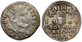 Stefan Batory, Trojak Wilno 1585 - bez herbu