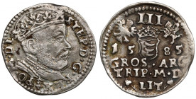 Stefan Batory, Trojak Wilno 1585 - herb Lis