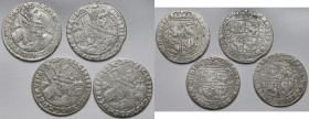 Zygmunt III Waza, Ort Bydgoszcz 1621-1623, zestaw (4szt)