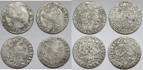 Zygmunt III Waza, Szóstak Kraków 1625-1626, zestaw (4szt)