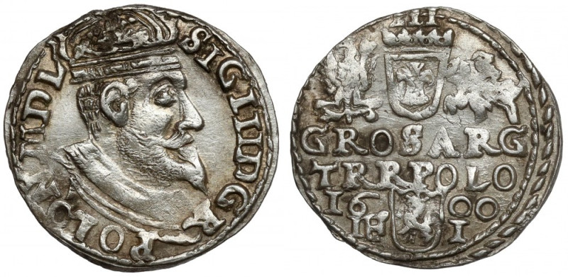 Zygmunt III Waza, Trojak Olkusz 1600 Ostatni rocznik trojaków olkuskich, z ich o...