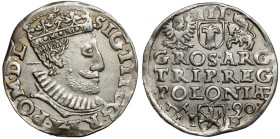 Zygmunt III Waza, Trojak Poznań 1590 IF - Lewart
