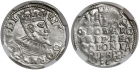 Zygmunt III Waza, Trojak Poznań 1596 - wysokie pop. - menniczy