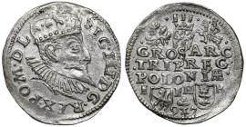 Zygmunt III Waza, Trojak Poznań 1597 - falista - ozdobna