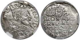 Zygmunt III Waza, Trojak Poznań 1597 - duża głowa
