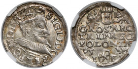 Zygmunt III Waza, Trojak Wschowa 1595 - piękny
