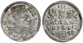 Zygmunt III Waza, Trojak Wschowa 1598 - F z lewej