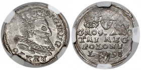 Zygmunt III Waza, Trojak Lublin 1598 - litera L