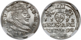 Zygmunt III Waza, Trojak Wilno 1592 - SIG