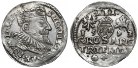 Zygmunt III Waza, Trojak Wilno 1593 - Platina - LI RR