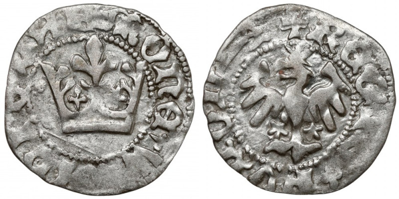 Władysław II Jagiełło, Półgrosz Kraków - typ 14 - bez znaku Ostatni typ półgrosz...