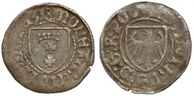 Kazimierz IV Jagiellończyk, Szeląg Gdańsk - BEZ korony R4