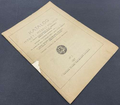Związek Numizmatyków Lwowskich, Katalog aukcji Nr 2, Lwów 1927 r. Bardzo rzadka ...