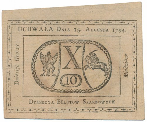 10 groszy 1794 Reference: Miłczak A9
Grade: XF/XF+ 

More photos and full ite...