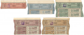 T-wo Kredytowe Ziemskie w Królestwie Polskim - fragmenty Arkuszy kuponowych za okres 1913-1923, do listów zastawnych 1888 r.