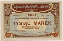Hurtownia Drogeryjna w Poznaniu, 1.000 mkp 1921