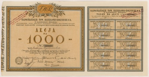 Nadwiślańskie Tow. Handlowo-Rolnicze, Em.1, 1.000 mkp - imienna Reference: Kozio...