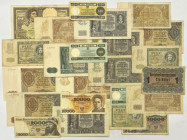 Zestaw banknotów polskich 1916-1989, głównie okupacja, PEWEX (23szt)