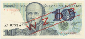 10 zł 1982 - WZÓR - A 0000000 - No.0793