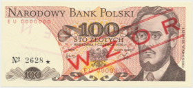 100 zł 1979 - WZÓR - EU 0000000 - No.2628