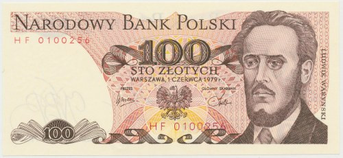 100 złotych 1979 - HF Reference: Miłczak 151
Grade: UNC 

More photos and ful...