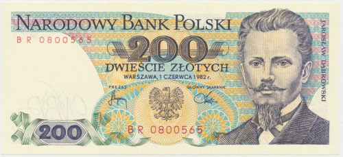 200 złotych 1982 - BR Reference: Miłczak 160
Grade: UNC 

More photos and ful...