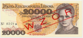 20.000 zł 1989 - WZÓR - A 0000000 - No.0548