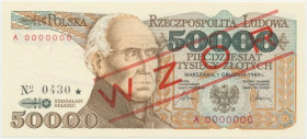 50.000 zł 1989 - WZÓR - A 0000000 - No.0430