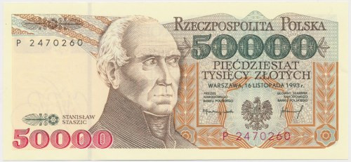 50.000 złotych 1993 - P Reference: Miłczak 191
Grade: UNC 

More photos and f...