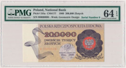 200.000 złotych 1989 - R 0000008 - niski numer