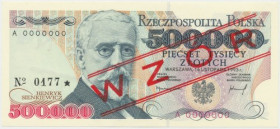 500.000 zł 1993 - WZÓR - A 0000000 - No.0177