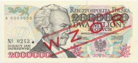 2 mln zł 1993 - WZÓR - A 0000000 - No.0243