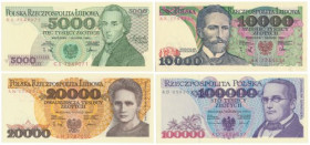 PRL, zestaw banknotów (4szt)