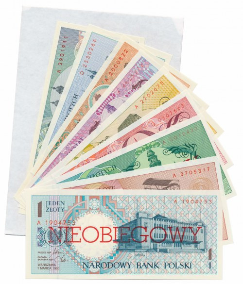 Miasta Polskie NIEOBIEGOWE - komplet z kopertą emisyjną W komplecie koperta NBP....