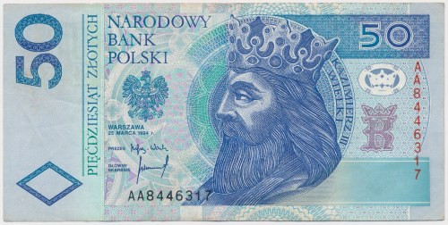 50 złotych 1994 - AA Reference: Miłczak 198a
Grade: VF 

More photos and full...